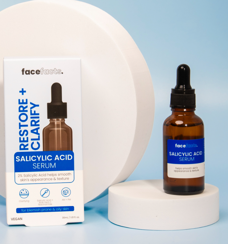 Face Facts Salicylic Acid Serum – Acne Treatment & Oil Control | Unclogs Pores, Blackheads Removal, Anti-Pimple Skincare for Oily & Acne-Prone Skin