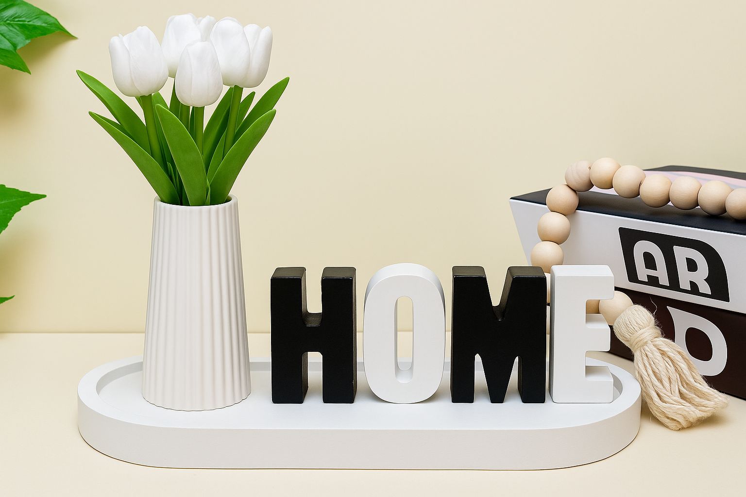 OFFER OFFER ! 3PCS LONG FLOWER VASE + HOME DECORATIVE LETTERS + LARGE DISPLAY TRAY . DECORATE YOUR HOME HOMEDECORSHOME VASESARTIFICIAL DECORS DECORATE AND IMPROVE YOUR INTERIOR DESIGNS