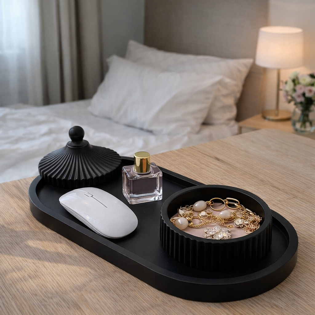 HOT.SALE!3PCS long Disply tray dish + dish container + dish lid Gift organise your jewellery bedroom sitting room /home decorations / home organiser/ jewellery holders . Improve your home organise hom