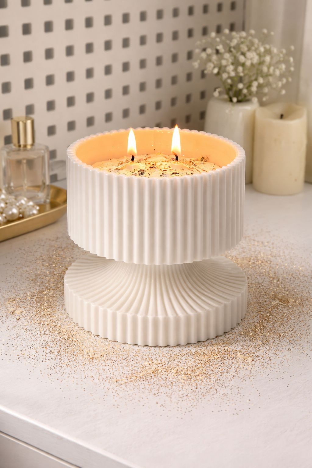 1pc Aromatherapy candle with classy multipurpose reusable dish.scented and scentless candle available Home candle, church candle , bedroom candle