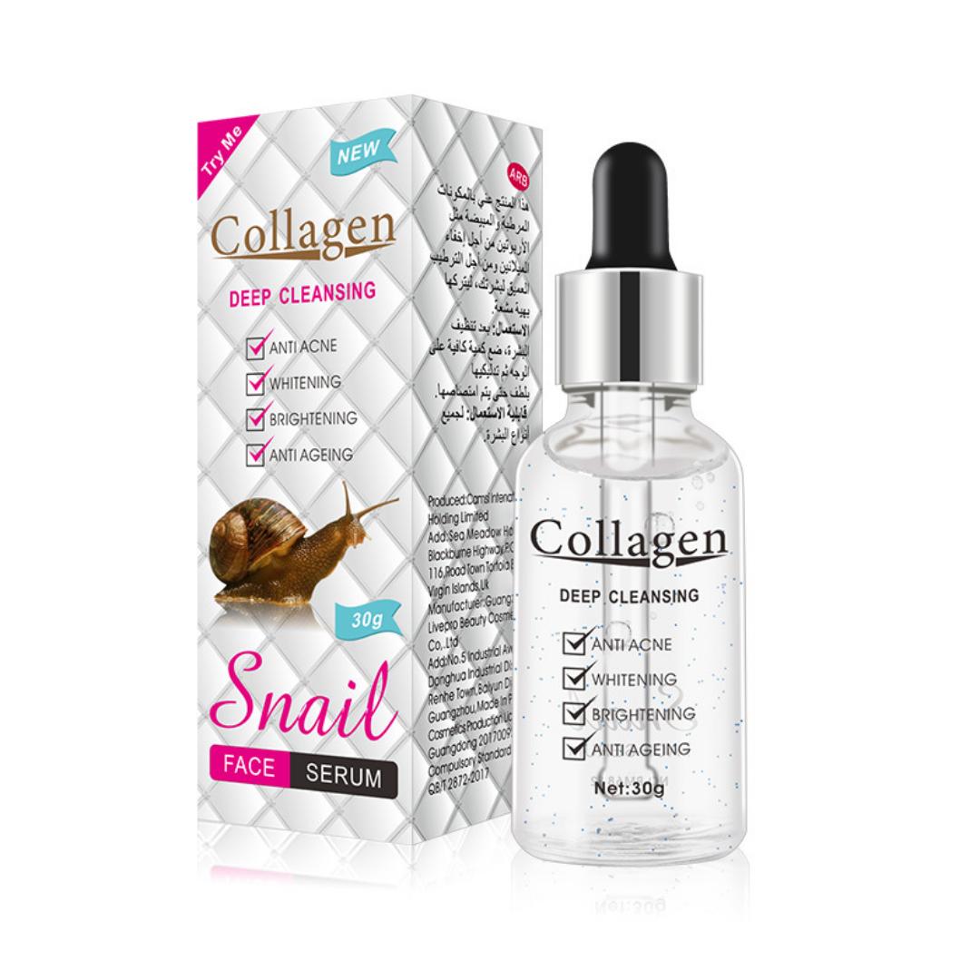 2pcs Collagen Deep Cleansing Snail Face Serum, anti-aging