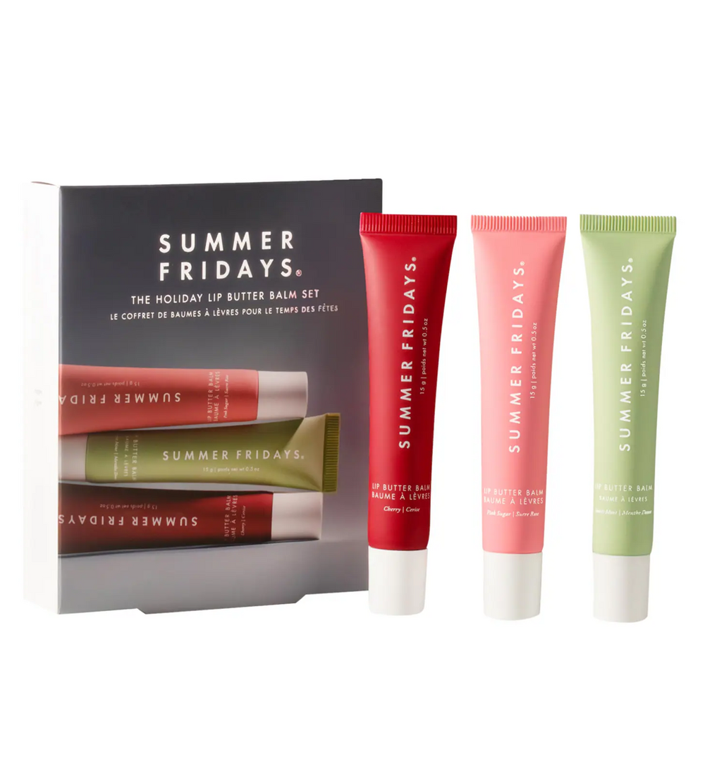 Summer Friday Lip Butter set, Sweet mint, Cherry and pink sugar