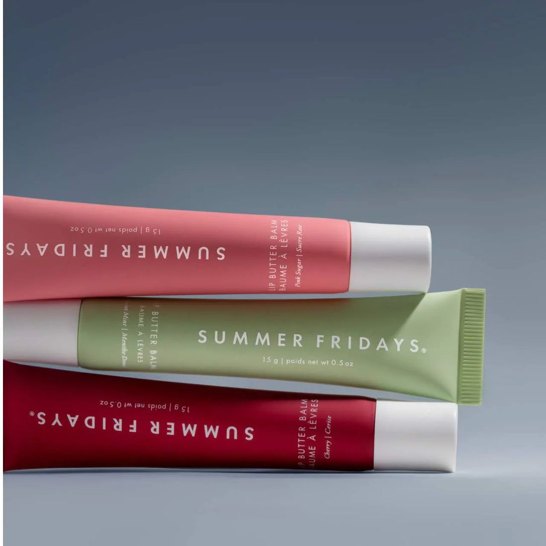 Summer Friday Lip Butter set, Sweet mint, Cherry and pink sugar