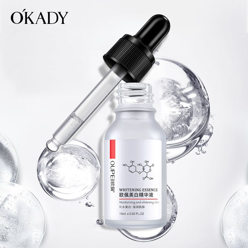 OKADY Intensive Whitening Serum,Whitening and moisturizing essence lotion is suitable for face and eye area and contains hyaluronic acid.Nicotinamide Facial Essence Liquid,Improves Skin Tone 30ML
