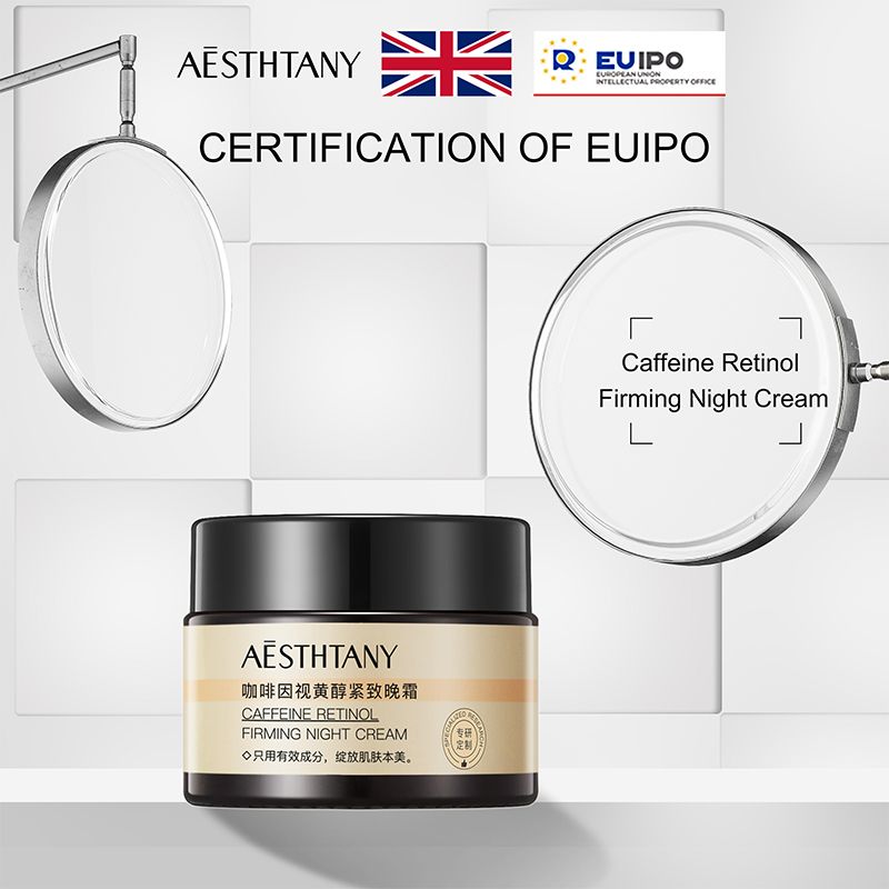 AESTHTANY Caffeine Retinol Firming Night Cream，It contains retinol and caffeine, providing whitening and moisturizing effects, enhancing the texture of the facial skin, and smoothing out facial wrinkl