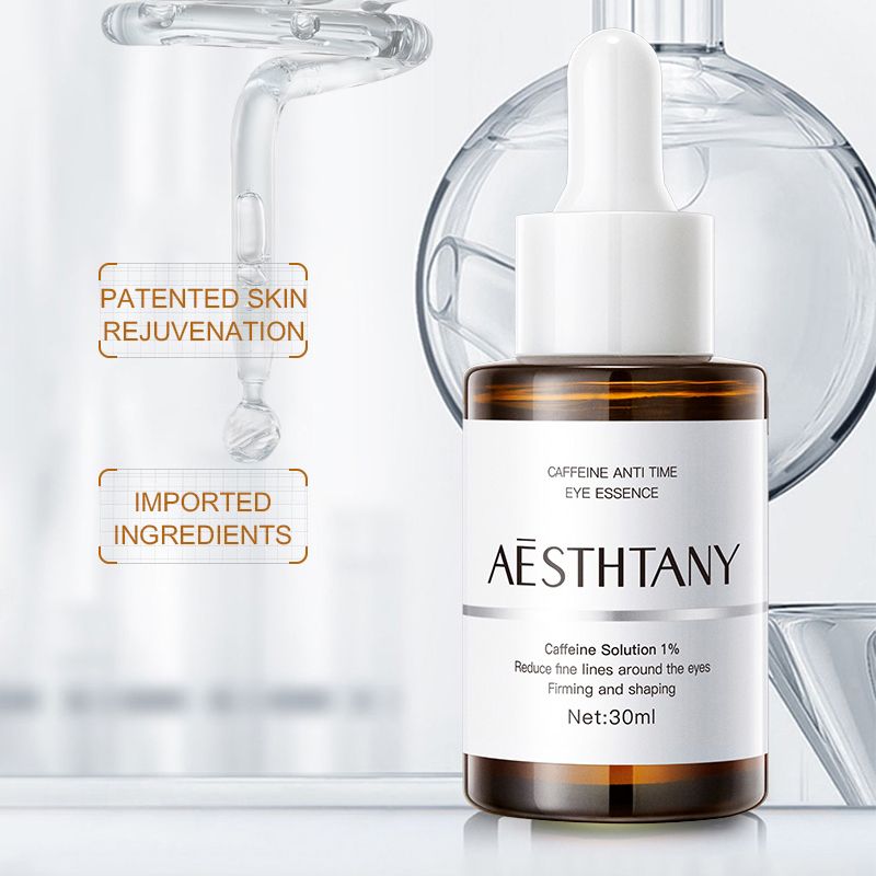 OKADY AESTHTANY Caffeine Anti-Aging Eye Serum，Anti Wrinkle Eye Serum Firming Lifting Remove Dark Circles Eye Bags Puffiness Moisturizing Whitening Eye Care30ML