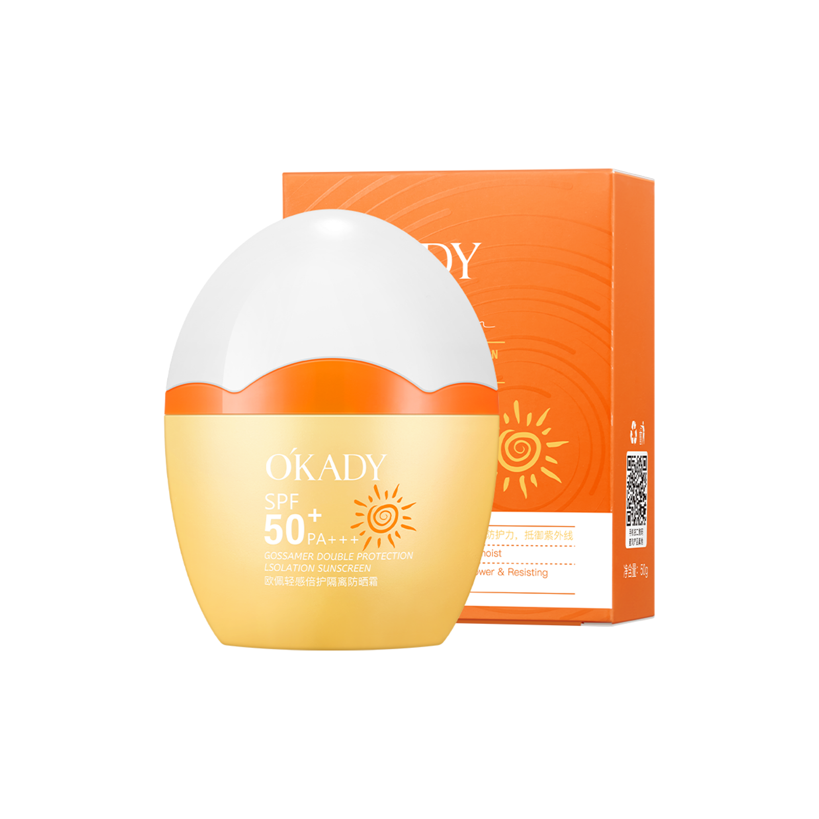 O'KADY Light Sensation Protective Isolation Sunscreen SPF50+ PA+++,Anti-aging And Moisture Sun Cream Sun Protection SunScreen