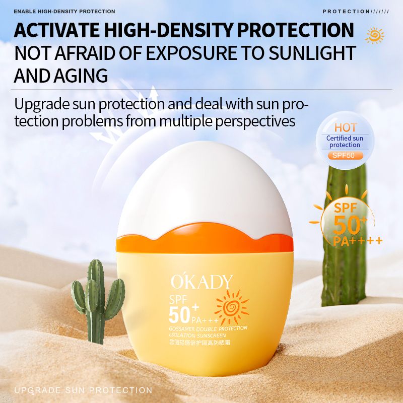 O'KADY Light Sensation Protective Isolation Sunscreen SPF50+ PA+++,Anti-aging And Moisture Sun Cream Sun Protection SunScreen