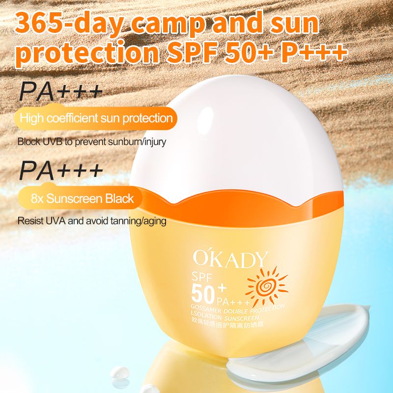 O'KADY Light Sensation Protective Isolation Sunscreen SPF50+ PA+++,Anti-aging And Moisture Sun Cream Sun Protection SunScreen