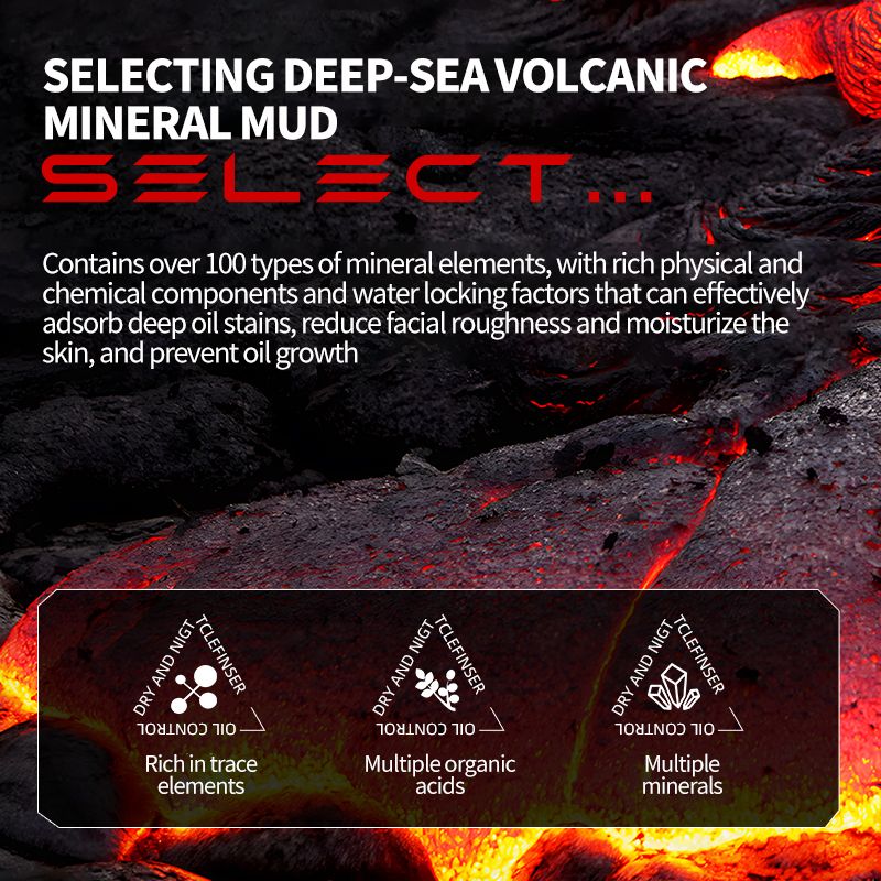 O'KADY Volcanic Rock Refreshing and Gentle Skin-Cleansing ,All-in-One Facial Cleanser for Men Skin Care Cleaner Shrink Pore Deep Cleaning Care Skin Rejuvenation moisturizing Face Wash Oil Control as