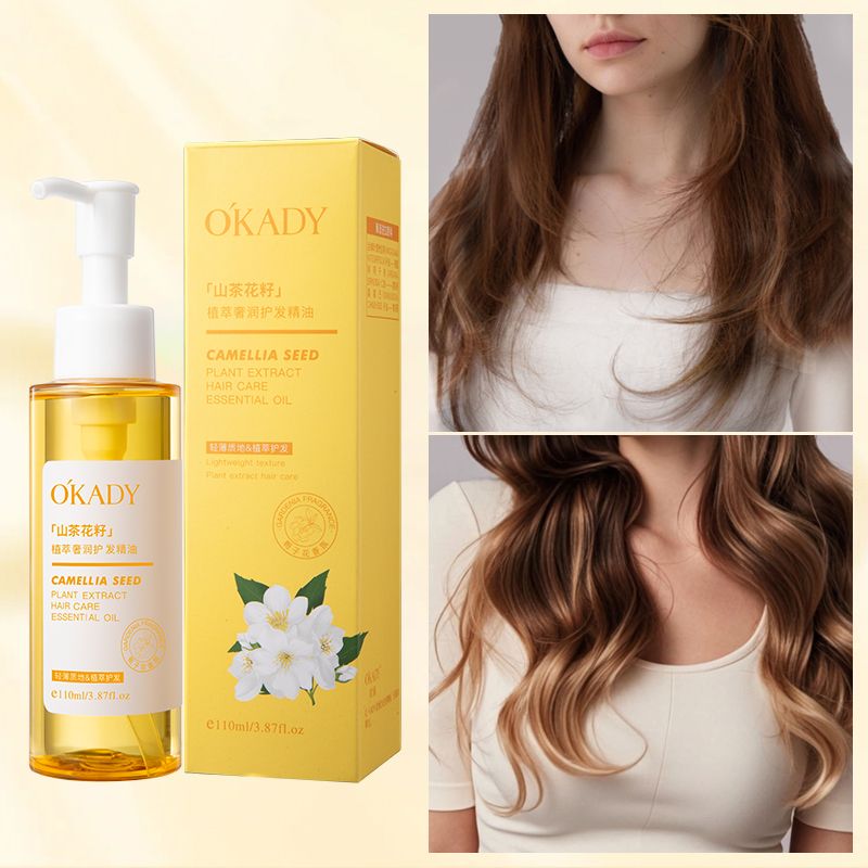 O'KADY Luxury Moisturizing Hair Oil Extracted from Pu'er Tea Seed Oil，Essential Oil Hair Growth Oils Pure Natural 30ML Hair Essential Oils For Nourish Shiny Hair Healthy Hair Care110ML