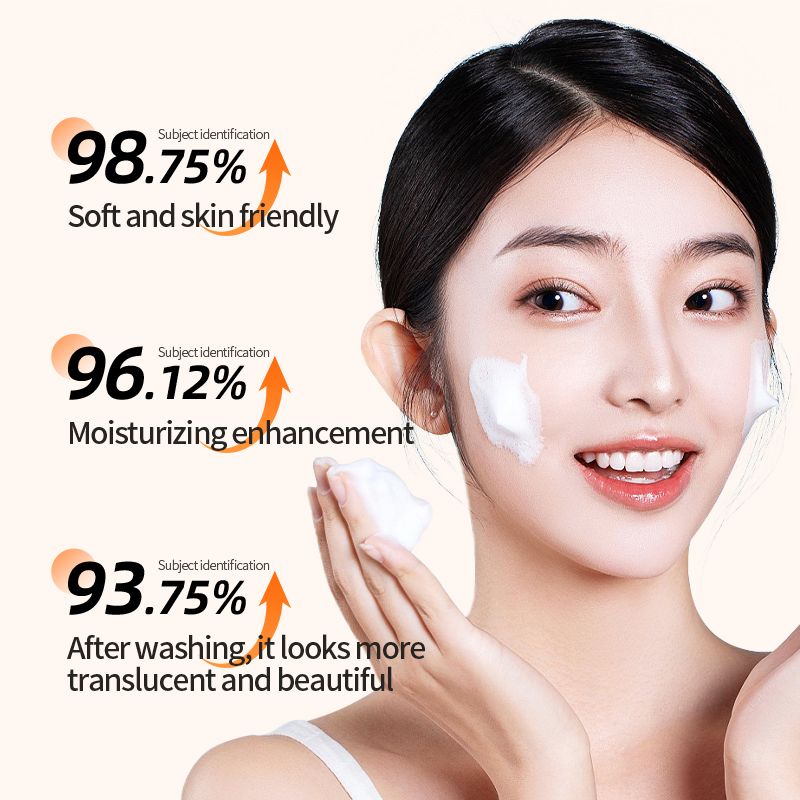 O'KADY Vitamin C Amino Acid Clearing Facial Cleanser,Vitamin C Facial Cleanser Face Wash Foam Cleanser Whitening Antioxidant Moist Brightening Skin Deep Cleansing Hydrating VC Skin Care Cleanser