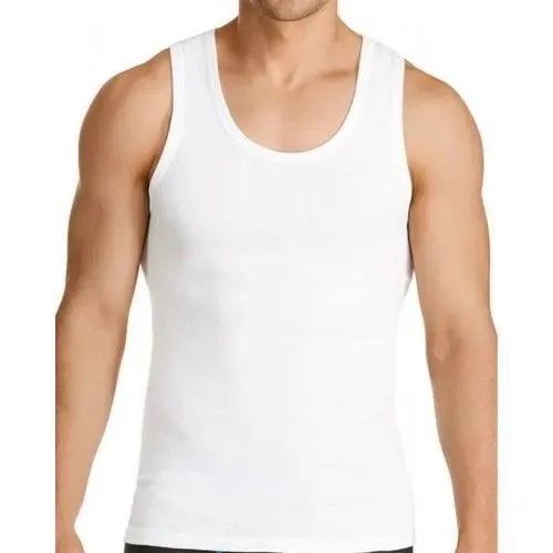 100% Cotton Mens Fitted Vest (3Pcs) - White