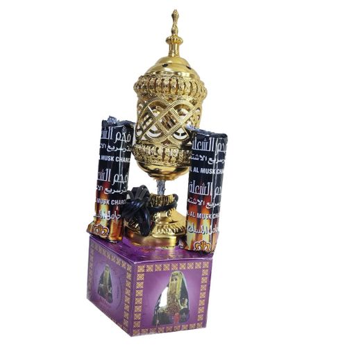 Bakhoor Combine of 3 things (Electric Incense Burner) (incense charcoal Tablets 100disk) (OUUD ALNARAB FOR 5O SACHETS)