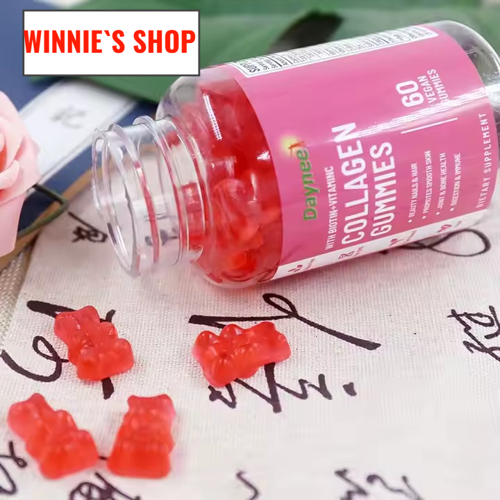 Collagen Peptides Gummies with Biotin + Vitamin C Youthful Smooth Skin Healthy Hair Stronger Nails