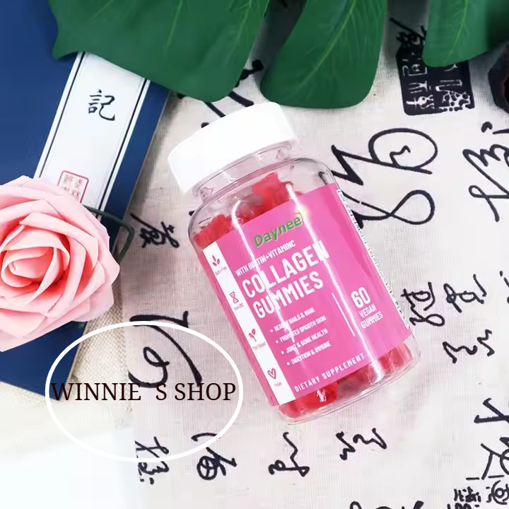 Collagen Peptides Gummies with Biotin + Vitamin C Youthful Smooth Skin Healthy Hair Stronger Nails