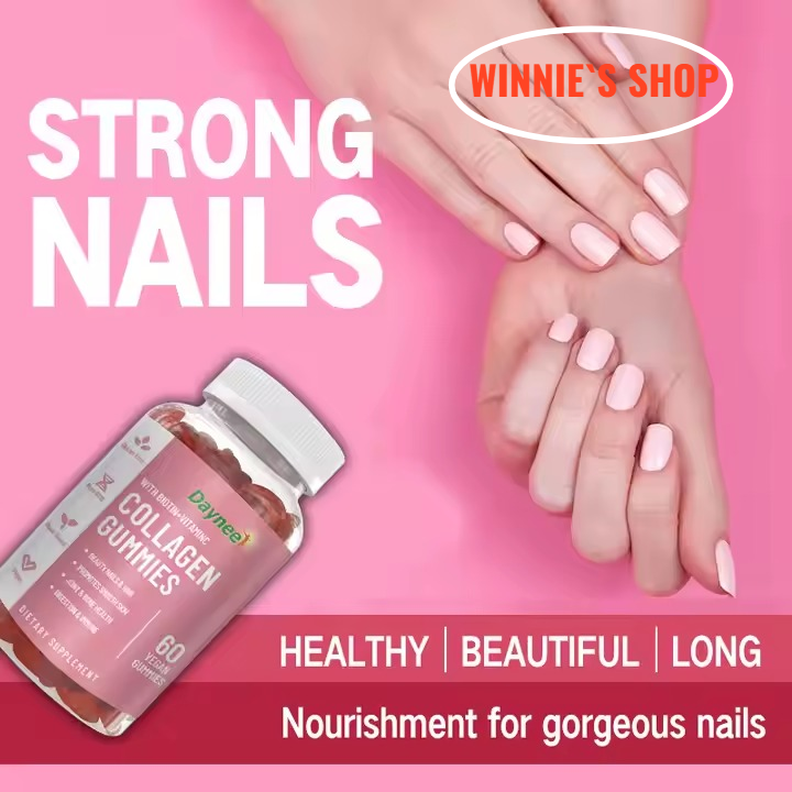 Collagen Peptides Gummies with Biotin + Vitamin C Youthful Smooth Skin Healthy Hair Stronger Nails