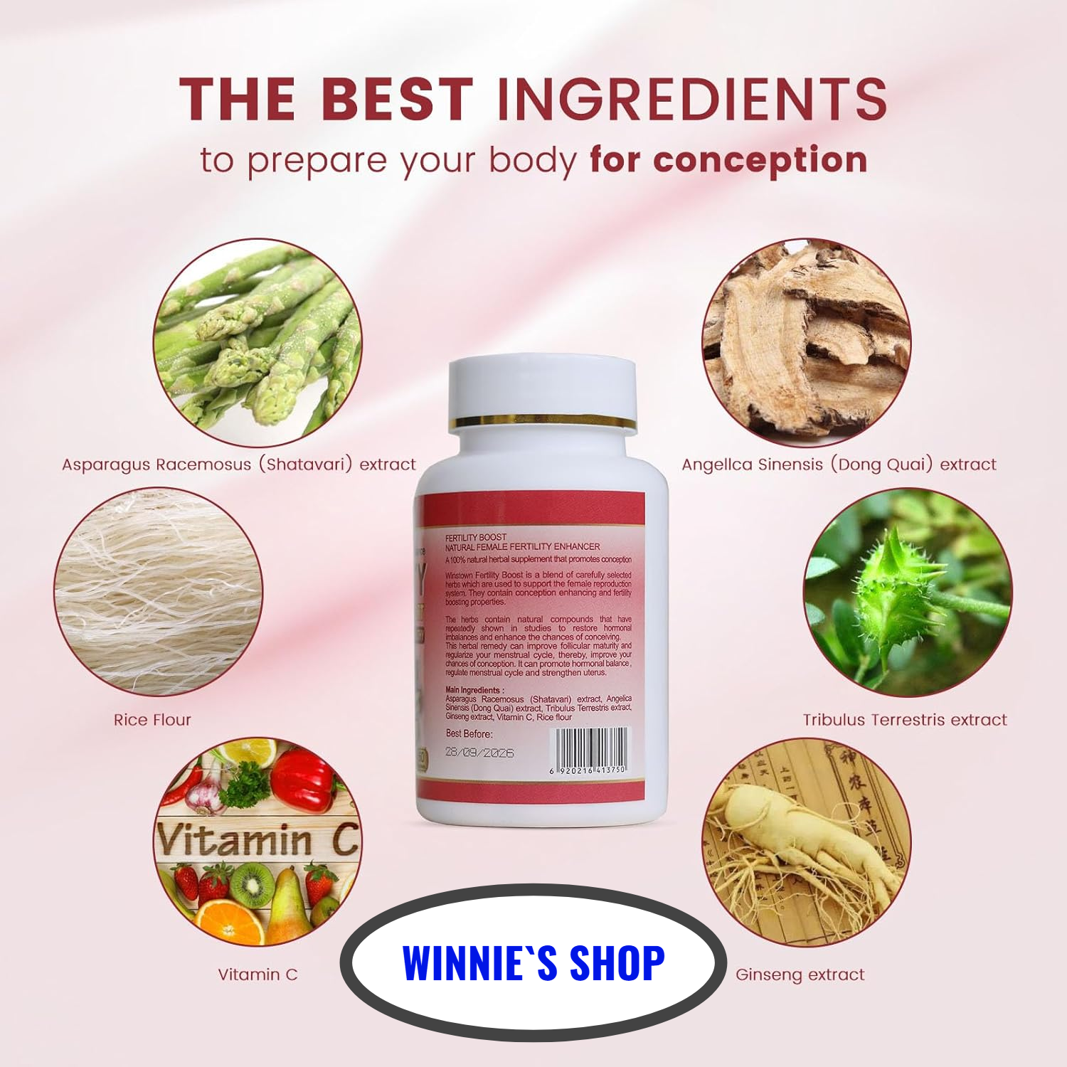 FERTILITY FEMALE SUPPORT REPRODUCTIVE HEALTH; AIDS CONCEPTION; REGULATES MENSTRUAL CYCLE ; HEALTHY AND SAFE TABLETS