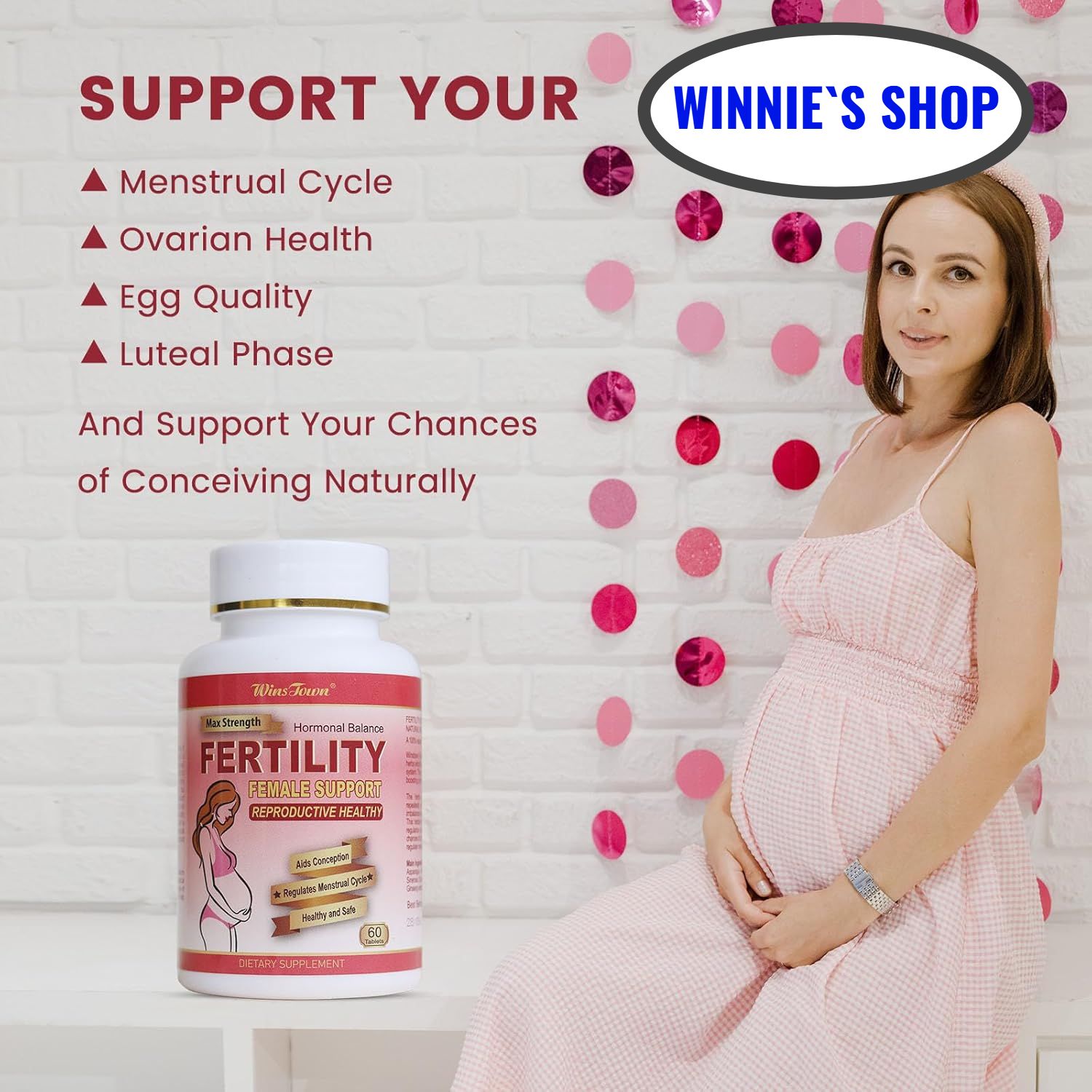 FERTILITY FEMALE SUPPORT REPRODUCTIVE HEALTH; AIDS CONCEPTION; REGULATES MENSTRUAL CYCLE ; HEALTHY AND SAFE TABLETS