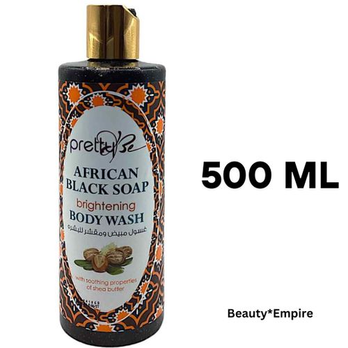 Ujooba African Black Soap Brightening Body Wash With Soothing Properties Of Shea Butter, 500ml