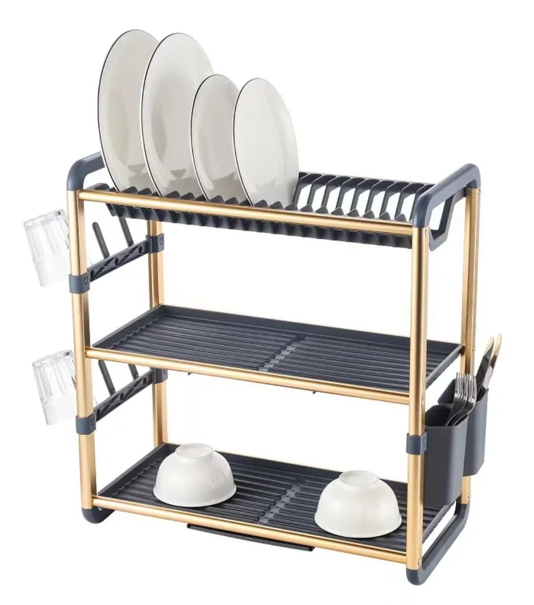 3-Tier Dish Drying Rack – perfect for maximizing your kitchen counter space
