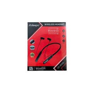 Aldeepo Necklace earphones Bluetooth neckband AD-BS02 Magnetic Wireless Sports Neckband - Black