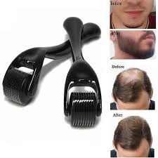 Derma Roller 0.5mm For Beard & Hair Growth, Anti Aging & Skin Rejuvenation, Boosts Minoxidil Absorption – Microneedling Dermaroller For Thicker Hair, Clearer Skin & Collagen Boost