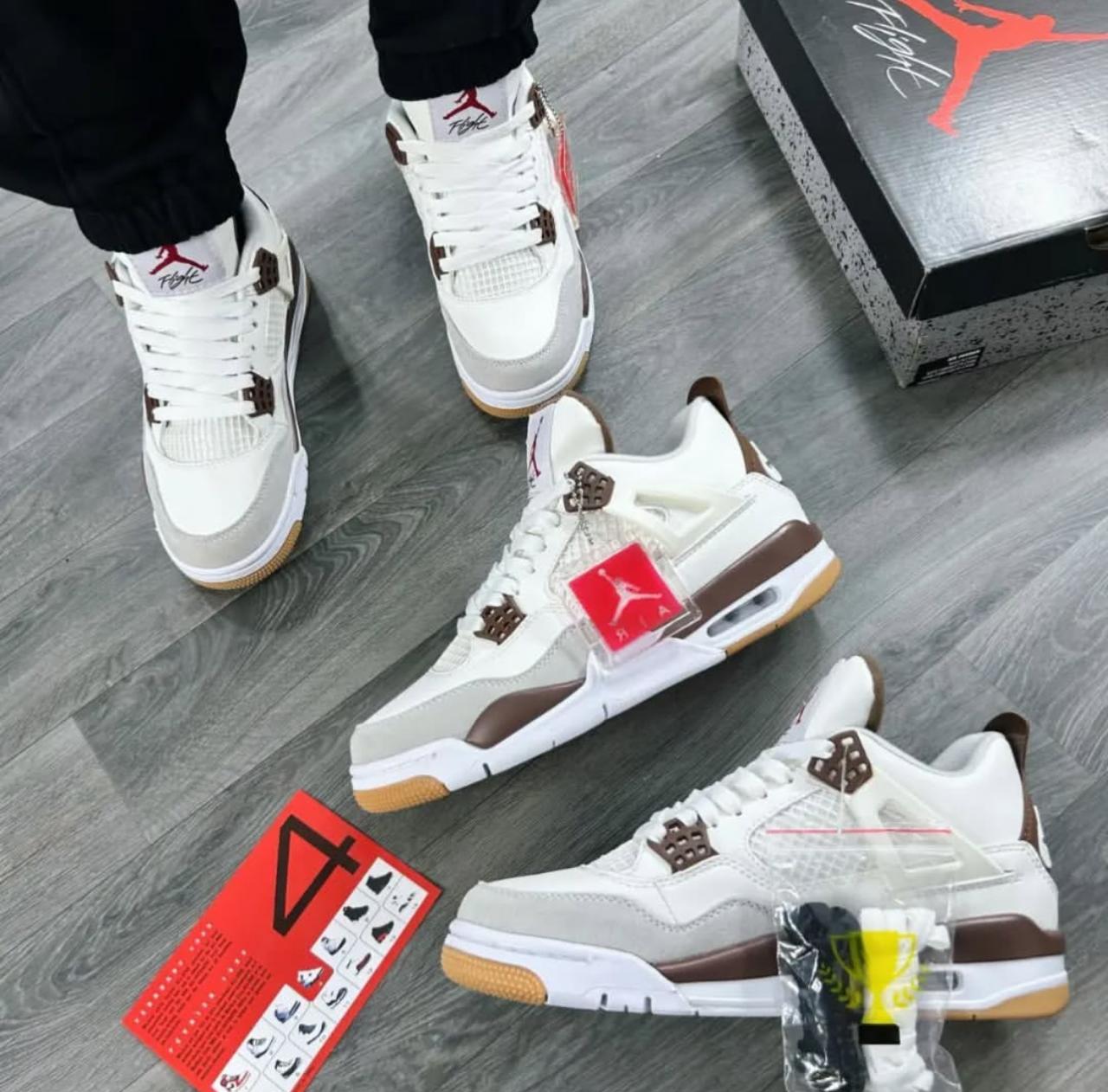 OFFER!!!OFFER!!! Original Air Jordan 4 SB "Mocha"  Breathable Sneakers Authentic & Best Quality Men's J4 Shoes
