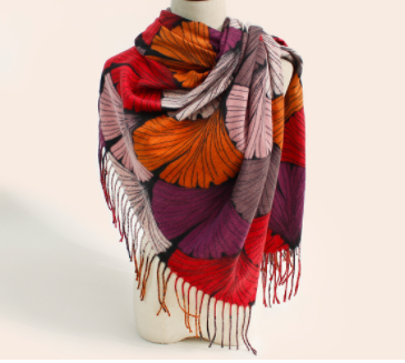 New leopard print scarf for autumn and winter, women's warm and versatile scarf, comfortable and fashionable imitation cashmere shawl