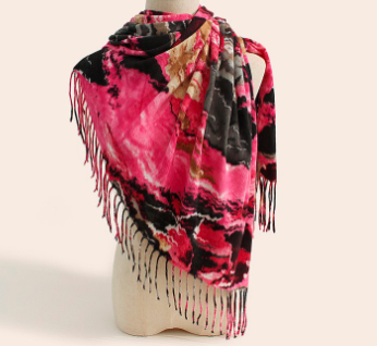 New leopard print scarf for autumn and winter, women's warm and versatile scarf, comfortable and fashionable imitation cashmere shawl
