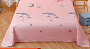 Double bedding, washed cotton sheets, all season universal single sheet, 160 * 230cm
