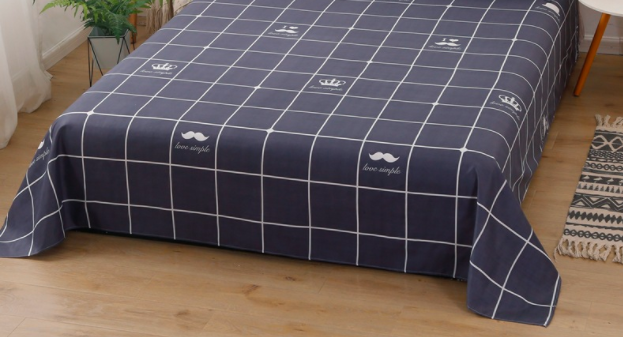 Double bedding, washed cotton sheets, all season universal single sheet, 160 * 230cm
