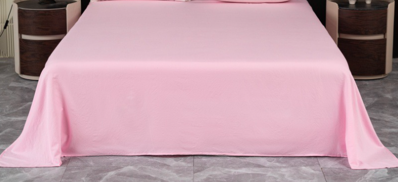 Simple solid color bed sheets can be machine washed, skin friendly, and brushed, light luxury