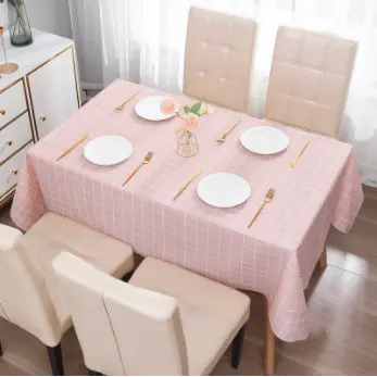 Table tablecloth, non washable, environmentally friendly, thickened, waterproof, oil resistant, heat-resistant, non washable, rectangular, simple and versatile PVC tea table cloth