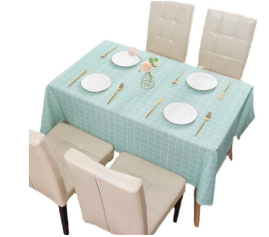 Table tablecloth, non washable, environmentally friendly, thickened, waterproof, oil resistant, heat-resistant, non washable, rectangular, simple and versatile PVC tea table cloth