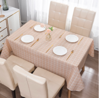 Table tablecloth, non washable, environmentally friendly, thickened, waterproof, oil resistant, heat-resistant, non washable, rectangular, simple and versatile PVC tea table cloth
