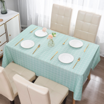 Table tablecloth, non washable, environmentally friendly, thickened, waterproof, oil resistant, heat-resistant, non washable, rectangular, simple and versatile PVC tea table cloth