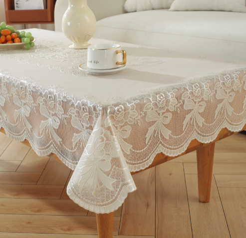 New waterproof, oil proof, and heat-resistant tea table tablecloth, non washable rectangular dining table cloth, suitable for home living room light luxury, new wallpaper,90*140cm