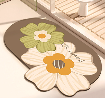 Diatom mud floor mat, anti slip foot mat at the entrance of the bathroom, absorbent mat for the bathroom, and floor mat for the entrance door