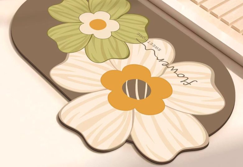 Diatom mud floor mat, anti slip foot mat at the entrance of the bathroom, absorbent mat for the bathroom, and floor mat for the entrance door
