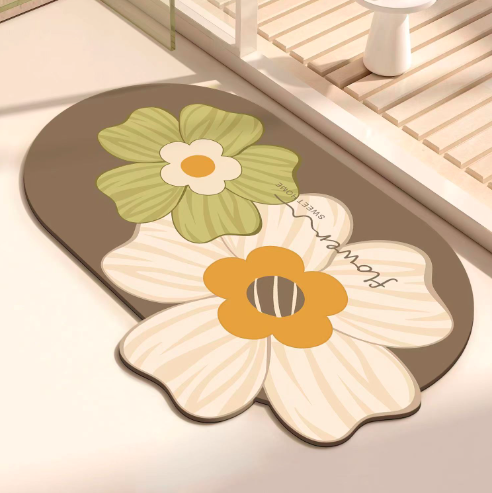 Diatom mud floor mat, anti slip foot mat at the entrance of the bathroom, absorbent mat for the bathroom, and floor mat for the entrance door