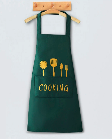 Knife and fork apron, kitchen and household cooking, super waterproof and oil resistant PVC apron for men and women，1pc
