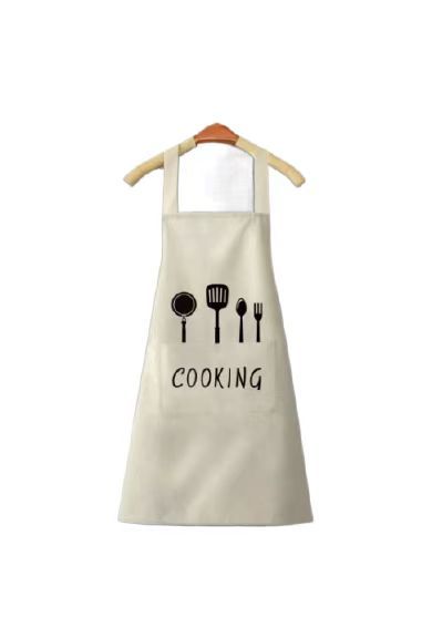 Knife and fork apron, kitchen and household cooking, super waterproof and oil resistant PVC apron for men and women，1pc