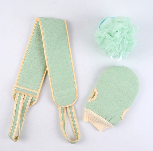 3pcs/set,Bathing and scrubbing tools, powerful cleaning and scrubbing tools, pull back bar shower ball shower towel set