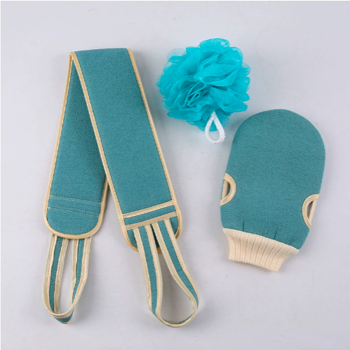 3pcs/set,Bathing and scrubbing tools, powerful cleaning and scrubbing tools, pull back bar shower ball shower towel set