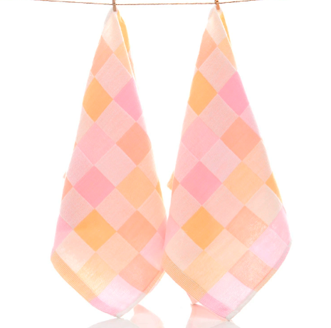 Small towel made of pure cotton, children's kindergarten hand towel, double-layer gauze, 2pcs