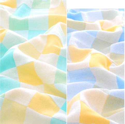 Small towel made of pure cotton, children's kindergarten hand towel, double-layer gauze, 2pcs