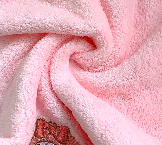 5pcs coral fleece children's square scarves, cartoon embroidery, skin friendly and absorbent, can be hung as towels, children's handkerchiefs, hand towels, face towels