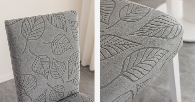 2pcs/set，Straight back chair cover, anti slip, dustproof, wear-resistant jacquard dining chair cover, household elastic all inclusive chair cover