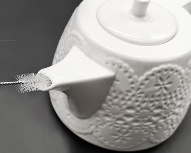 3pcs/set，Clean the inner wall of the straw, teapot spout brush, pipe brush, transparent test tube brush with hanging hole, water kettle cup straw brush
